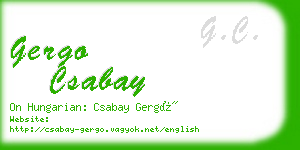 gergo csabay business card